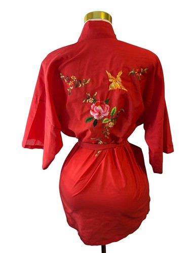Vintage fedo red embroidered - red,